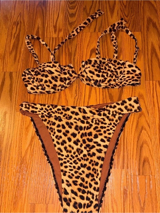 Monday Swimwear Other - Monday Swimwear | Leopard Print Bikini Set | Small / Medium | Tan and Black